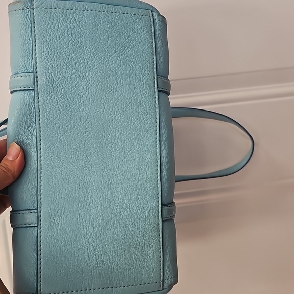 Summer, Blue, Tote, Bag, Casual, Office, Wedding, Leather, Purse, Medium, Party - Picture 7 of 9